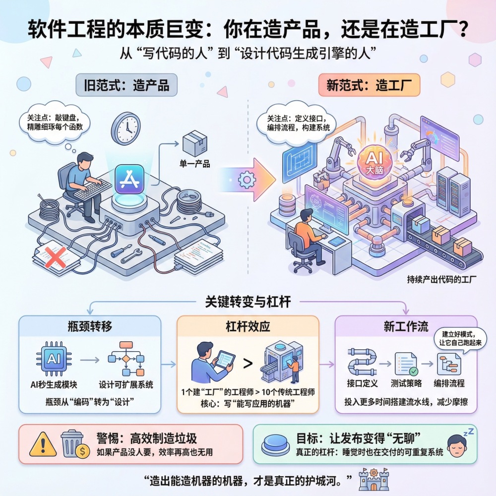 軟件工程的本質已變 你在造產品，還是在造工廠？